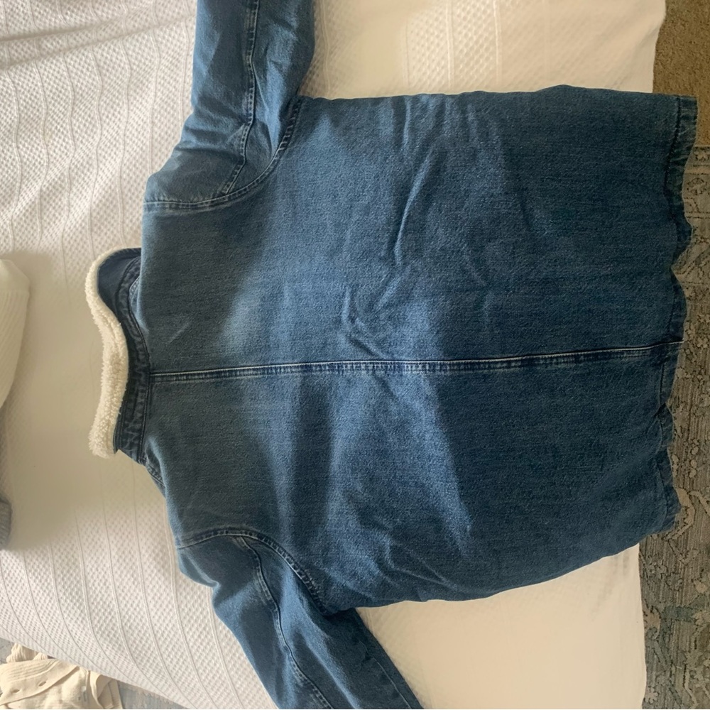 JCrew Womens denim Sherpa jacket - Picture 3 of 3
